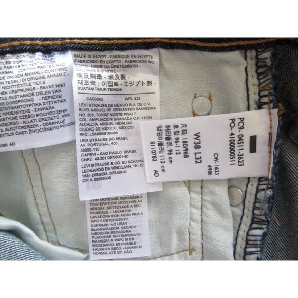 New Men Levis Slim Stretch Denim Jeans Sz 38 x 32 (MP349) - Picture 7 of 7